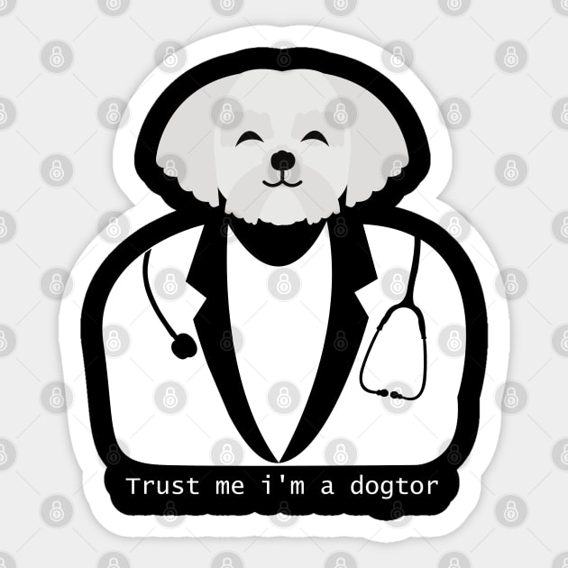 Trust me i'm a dogtor Sticker by TRACHLUIM